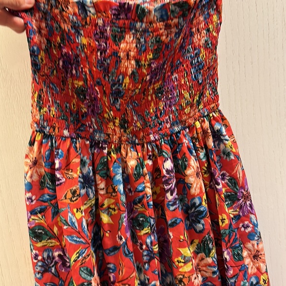 B.O.G Collective. Floral Tie Dress Women’s XS red with multi color flowers - Picture 10 of 11